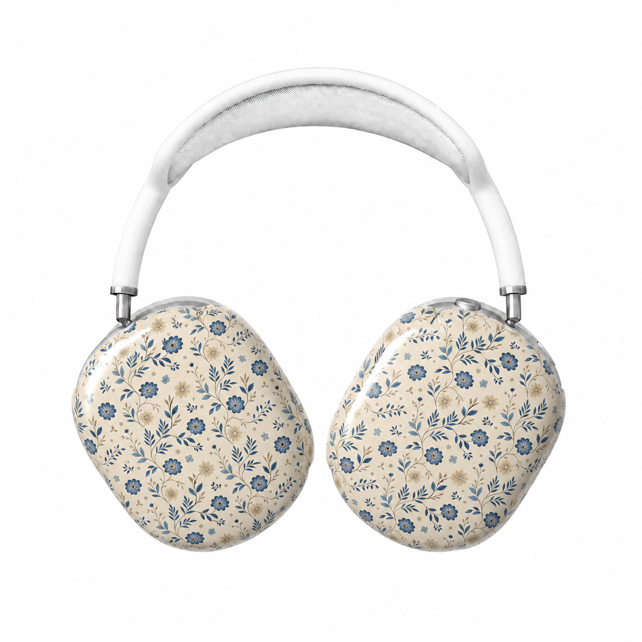 Blue Meadow Floral AirPods Max Case – Protective Snap-on Cover