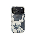 Elegant Blue Floral Tough Case for iPhone 17 Pro