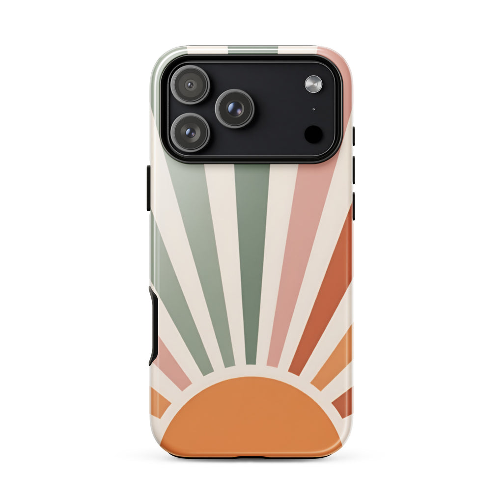 Retro Sunrise Tough Case for iPhone 17 Pro Max