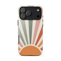 Retro Sunrise Tough Case for iPhone 17 Pro Max