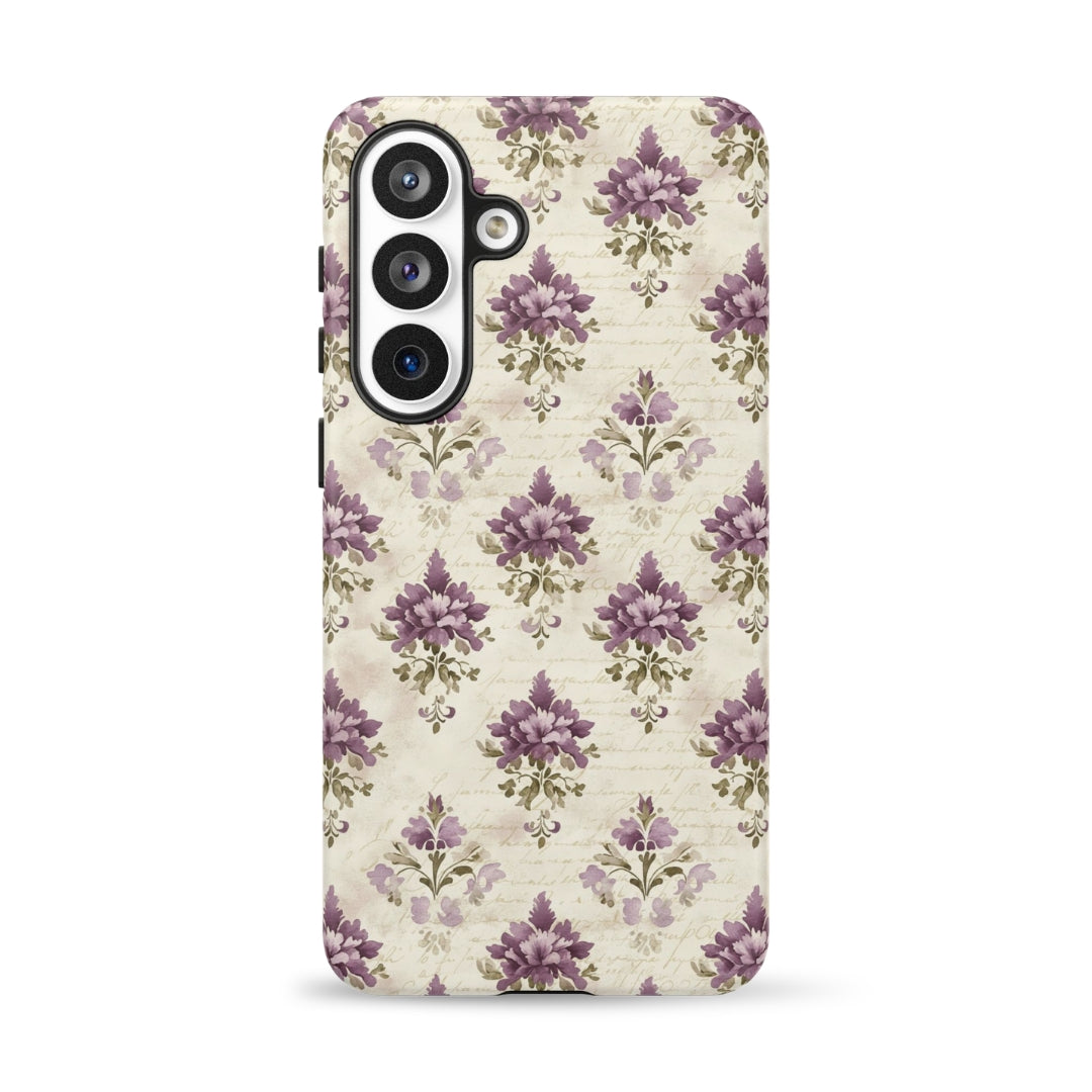 Vintage Floral Damask Tough Case for Samsung Galaxy S26 Plus – Dual Layer Protective Phone Case (Glossy or Matte)