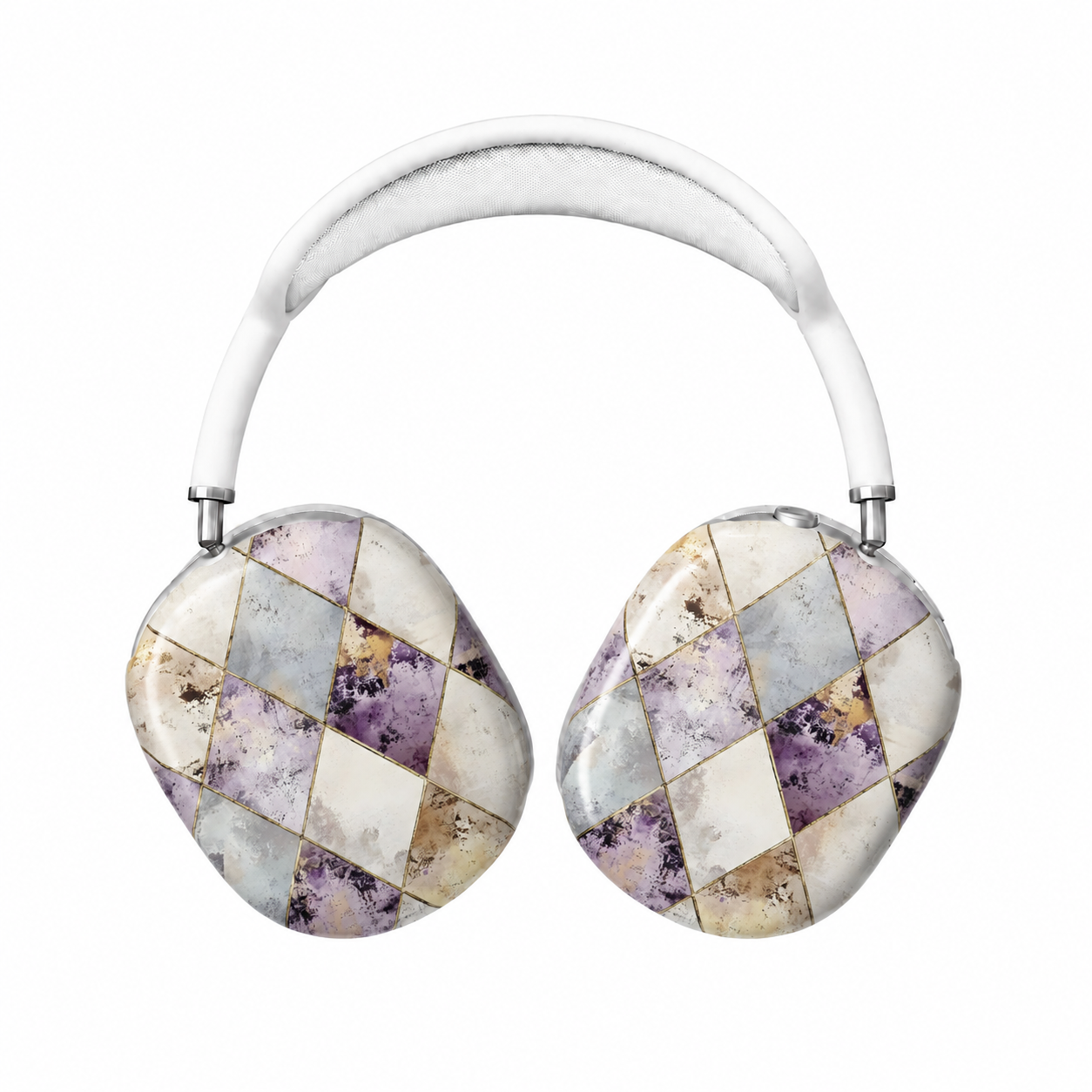 Vintage Diamond Pattern AirPods Max Case – Protective Snap-on Cover
