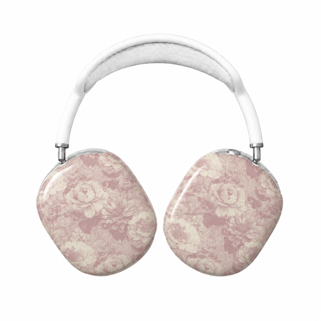 Vintage Blush Floral AirPods Max Case – Protective Snap-on Cover