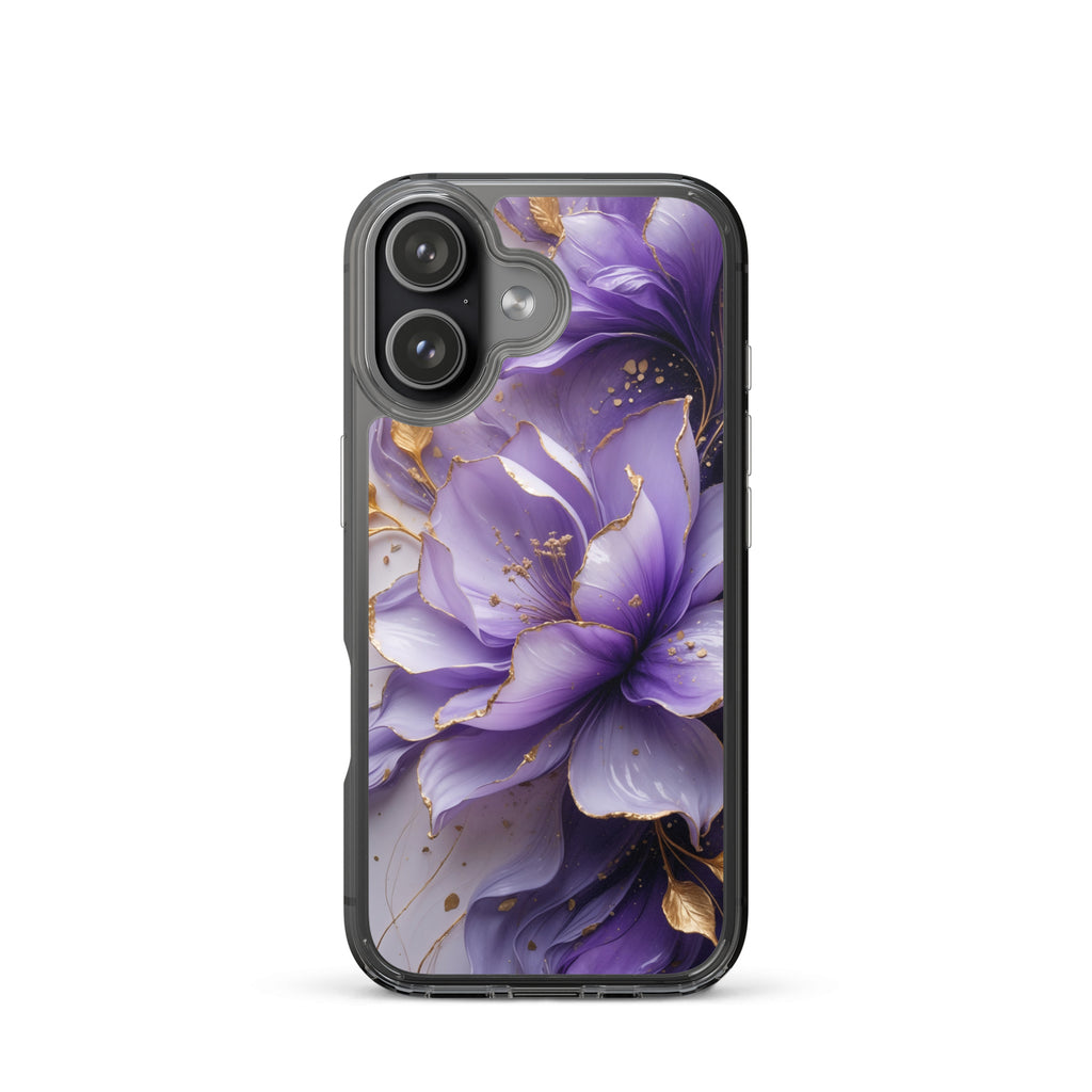Royal Violet Bloom Clear Case for iPhone 17