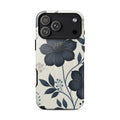 Elegant Blue Floral Tough Case for iPhone 17 Pro Max