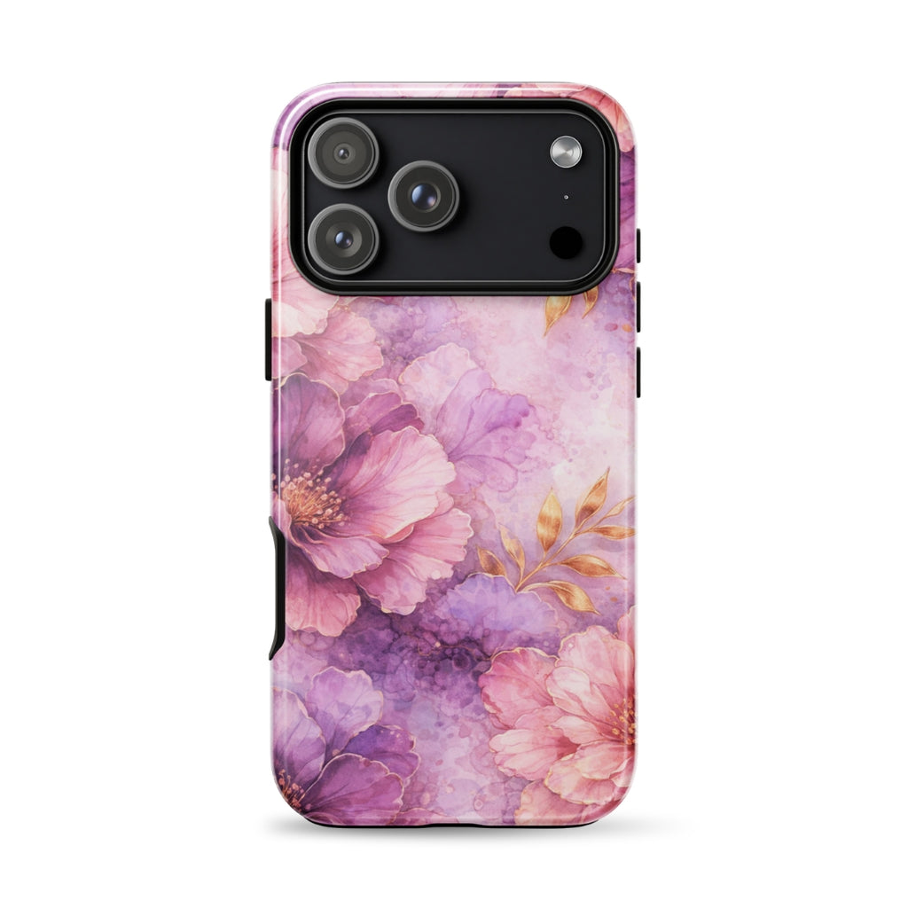 Pink Watercolor Floral Tough Case for iPhone 17 Pro Max