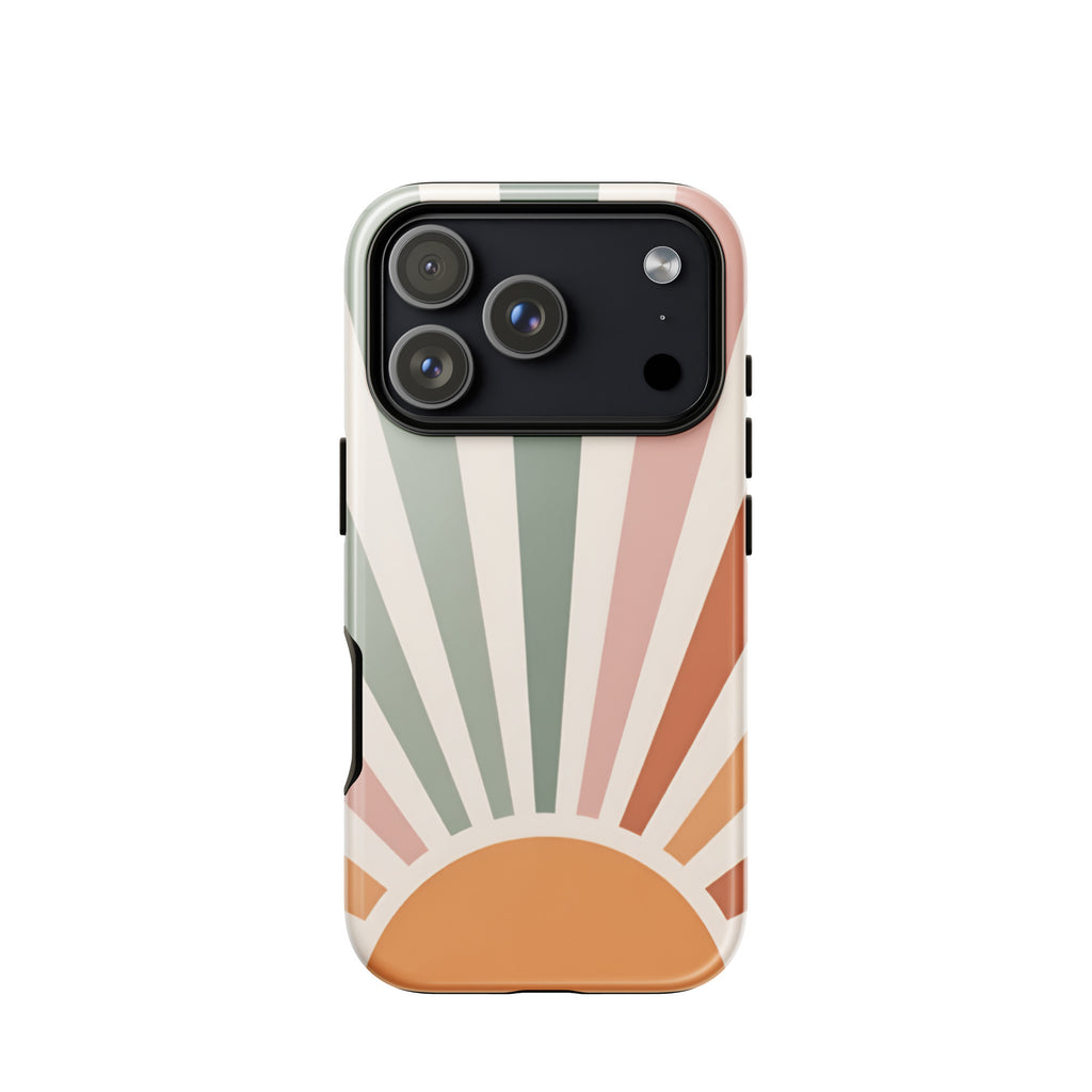 Retro Sunrise Tough Case for iPhone 17 Pro
