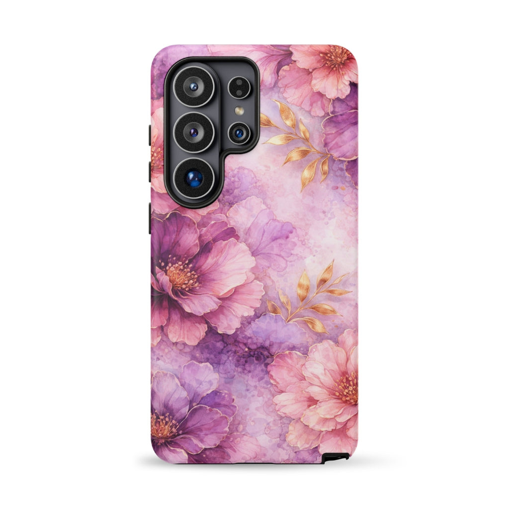 Pink Watercolor Floral Tough Case for Samsung Galaxy S26 Ultra