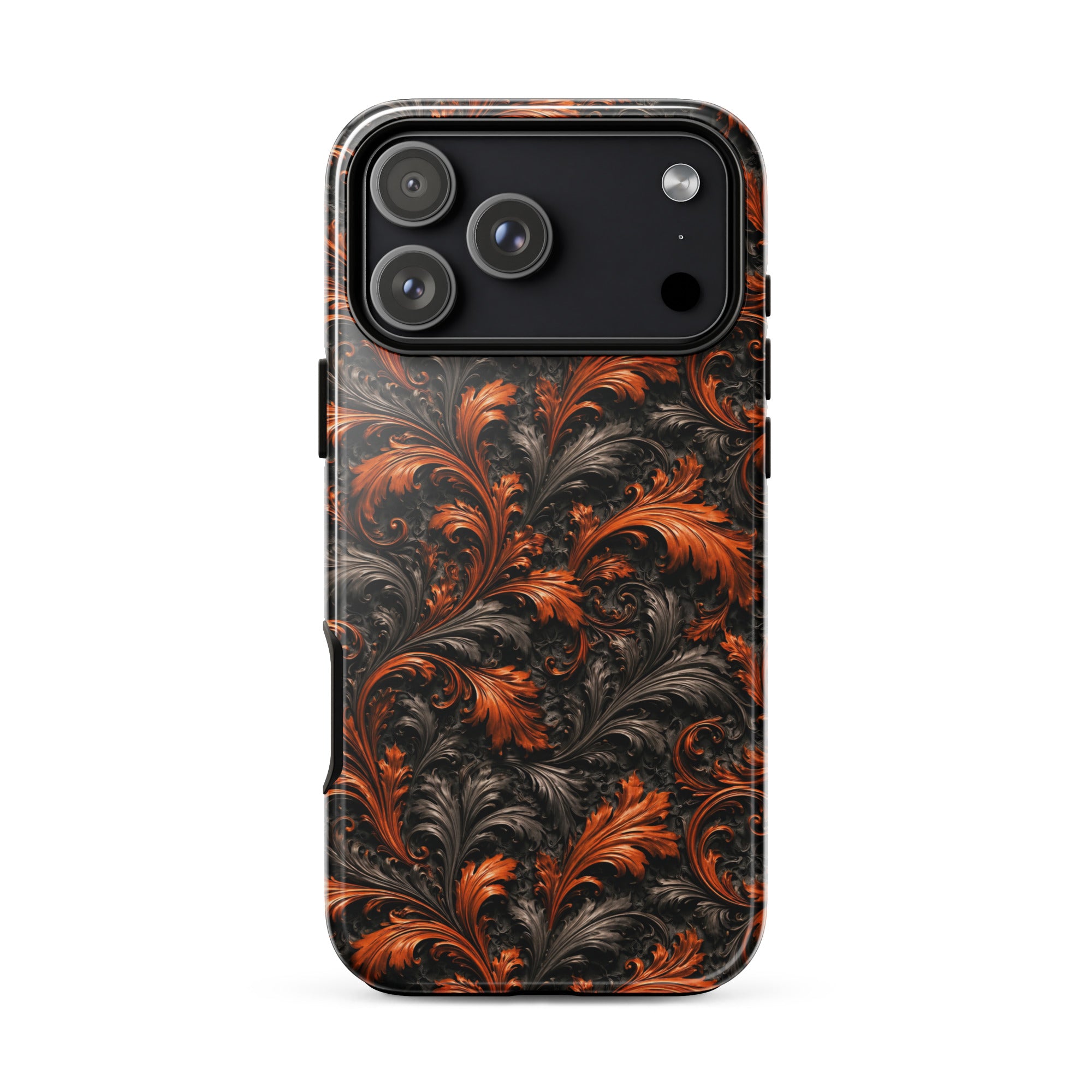 Burnt Orange Filigree Tough Case for iPhone 17 Pro Max