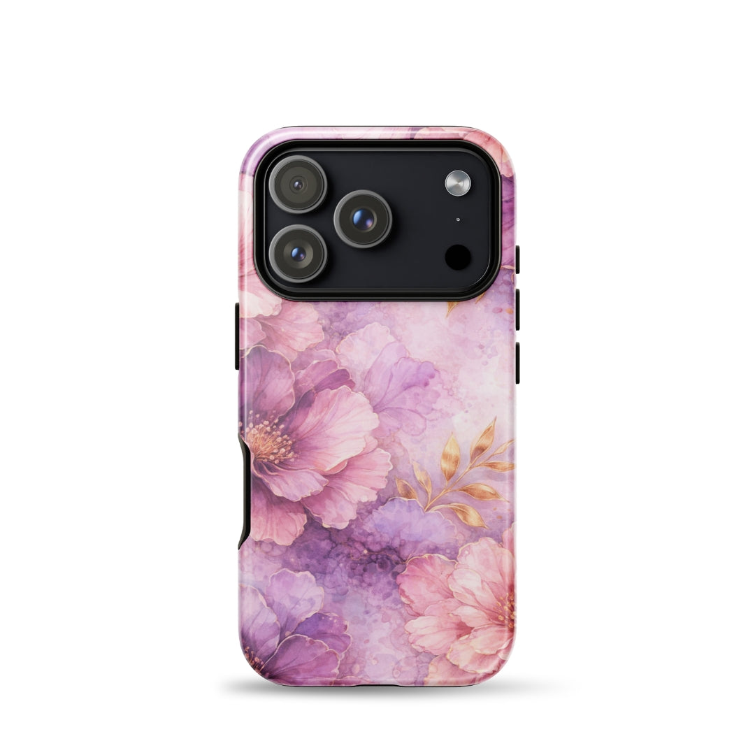 Pink Watercolor Floral Tough Case for iPhone 17 Pro