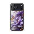 Royal Violet Bloom Clear Case for iPhone 17 Pro Max