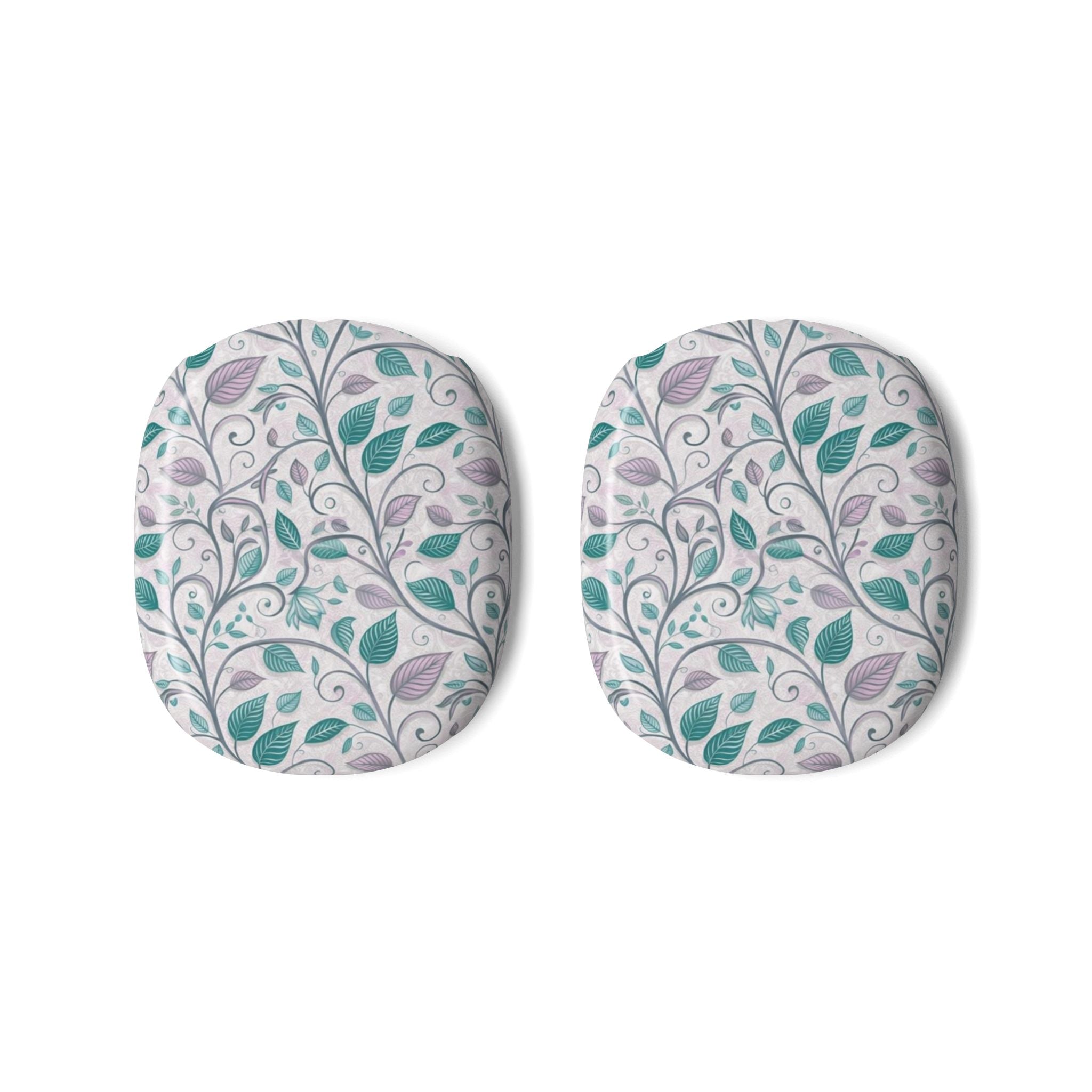 Pastel Botanical Leaves AirPods Max Case – Protective Snap-on Cover