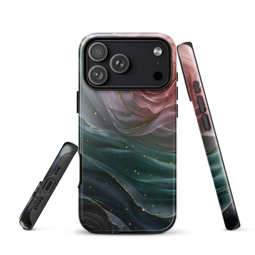 Elegant Rose Marble Tough Case for iPhone 17 Pro Max