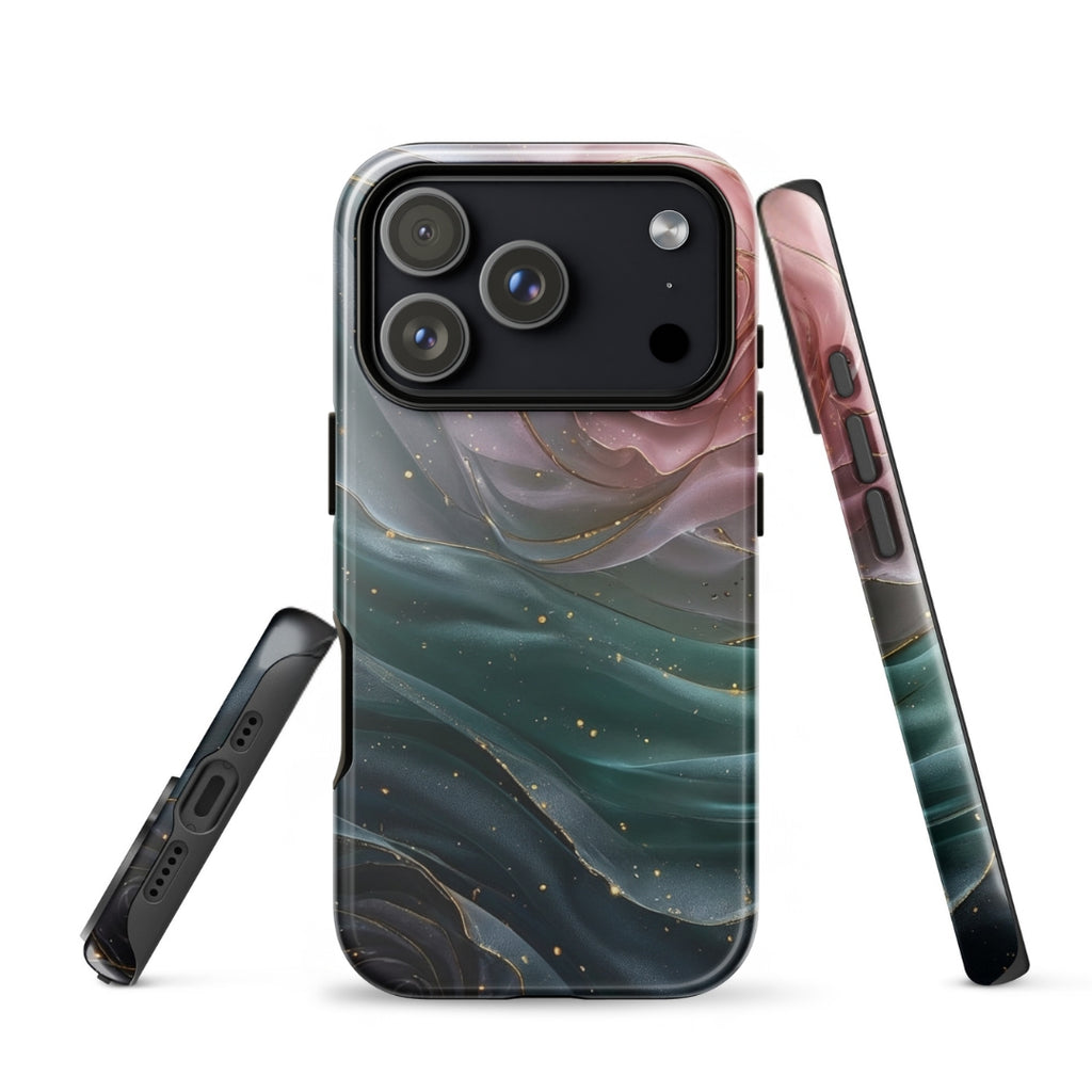 Elegant Rose Marble Tough Case for iPhone 17 Pro