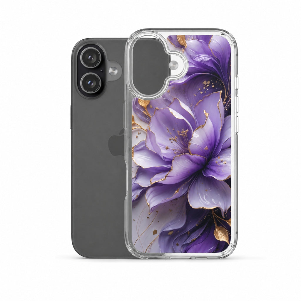 Royal Violet Bloom Clear Case for iPhone 17