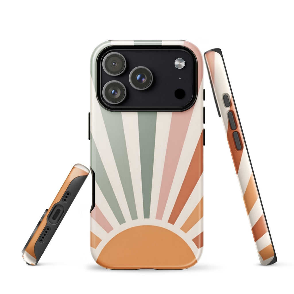 Retro Sunrise Tough Case for iPhone 17 Pro Max