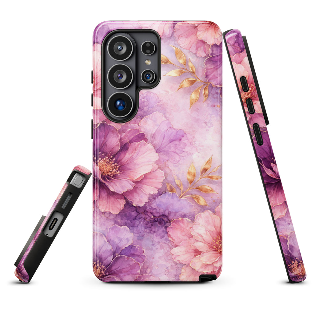 Pink Watercolor Floral Tough Case for Samsung Galaxy S26 Ultra