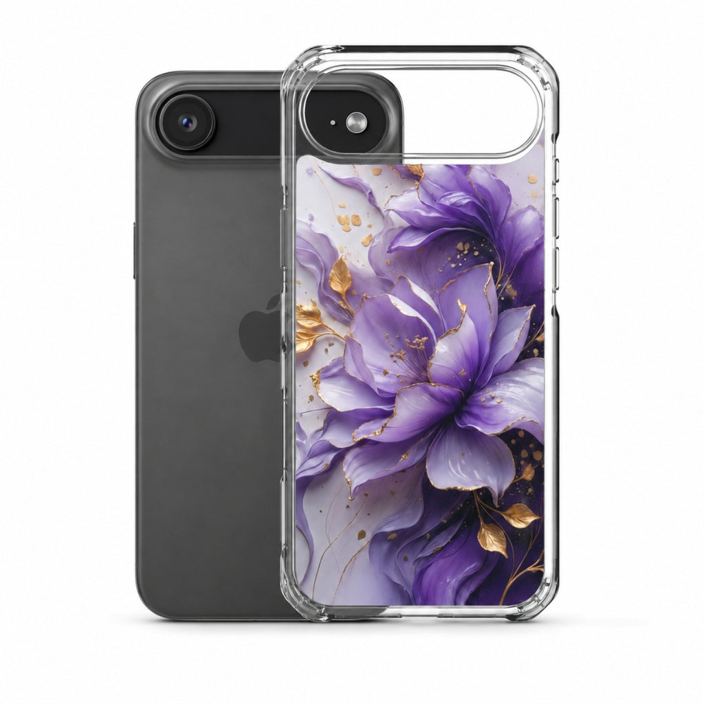 Royal Violet Bloom Clear Case for iPhone 17 Air