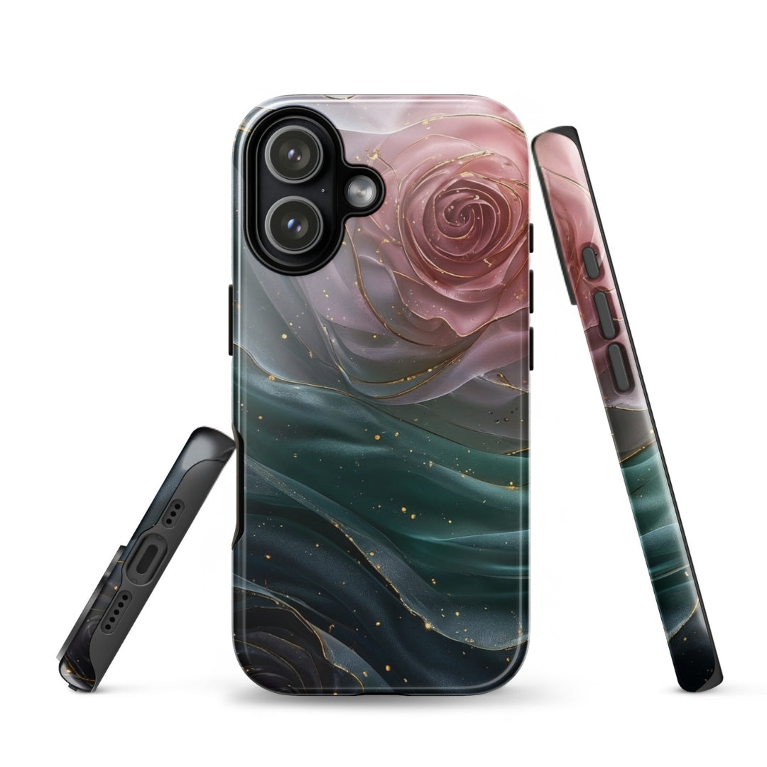 Elegant Rose Marble Tough Case for iPhone 17
