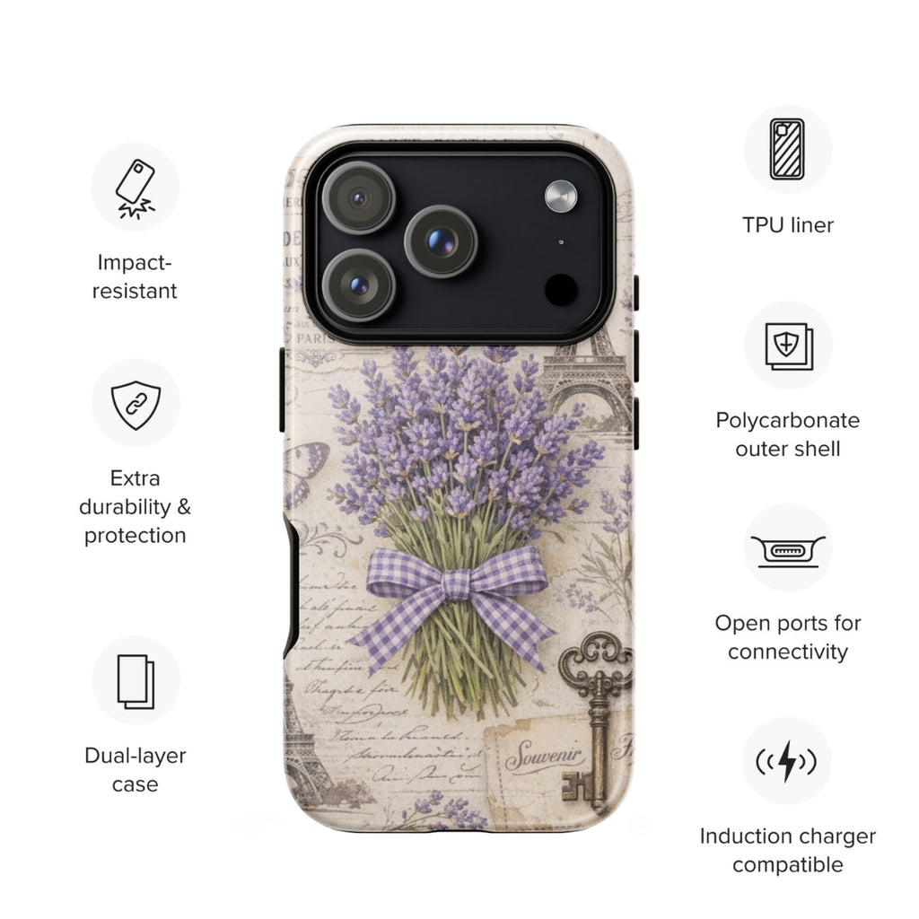 Vintage Paris Lavender Tough Case for iPhone 17 Pro