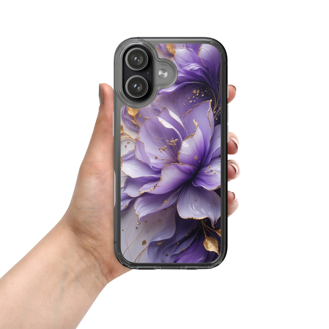 Royal Violet Bloom Clear Case for iPhone 17