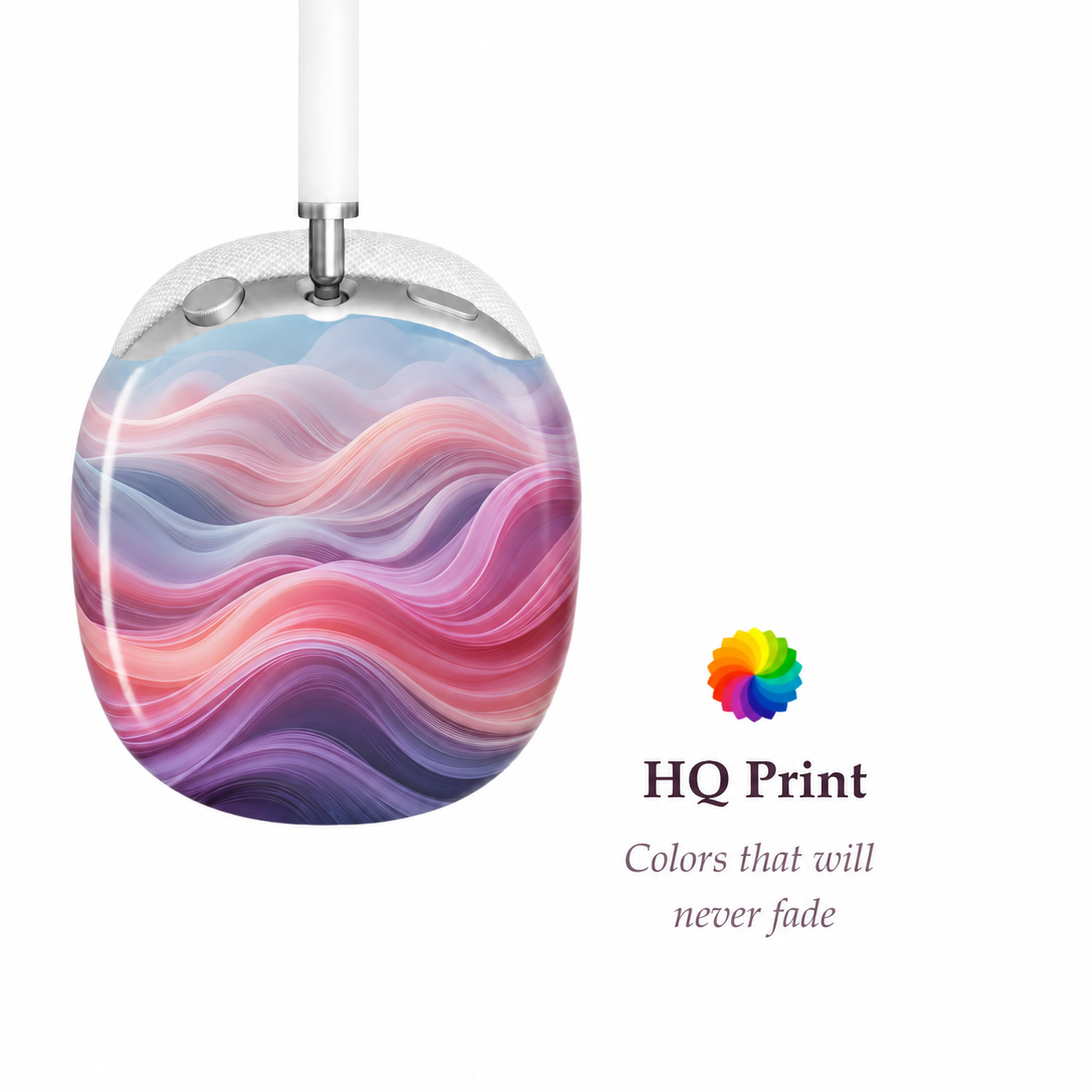 Blush Aurora Wave AirPods Max Case – Protective Snap-on Cover