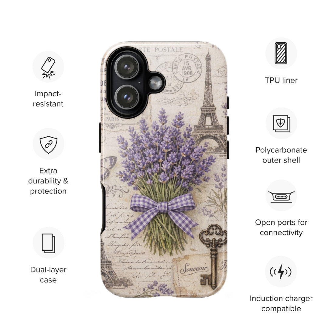 Vintage Paris Lavender Tough Case for iPhone 17