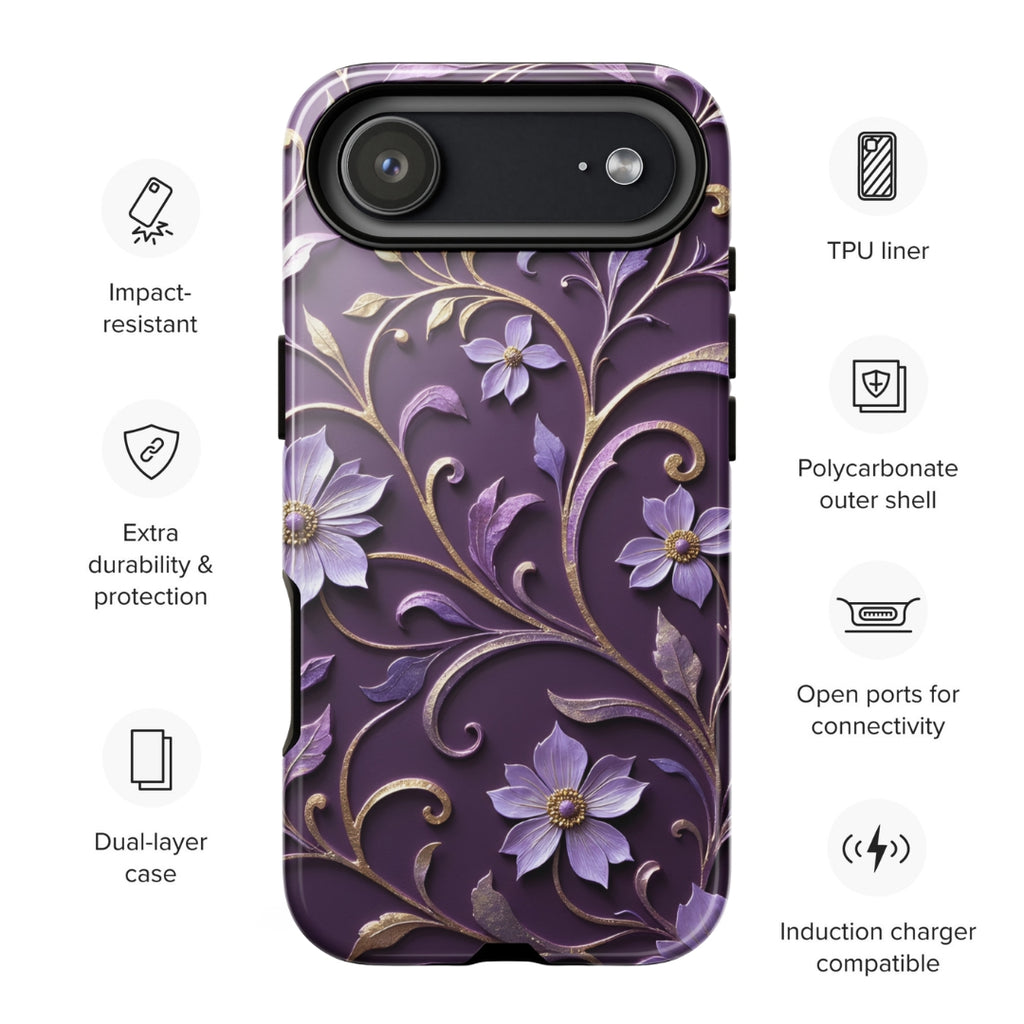 Royal Violet Filigree Tough Case for iPhone 17 Air