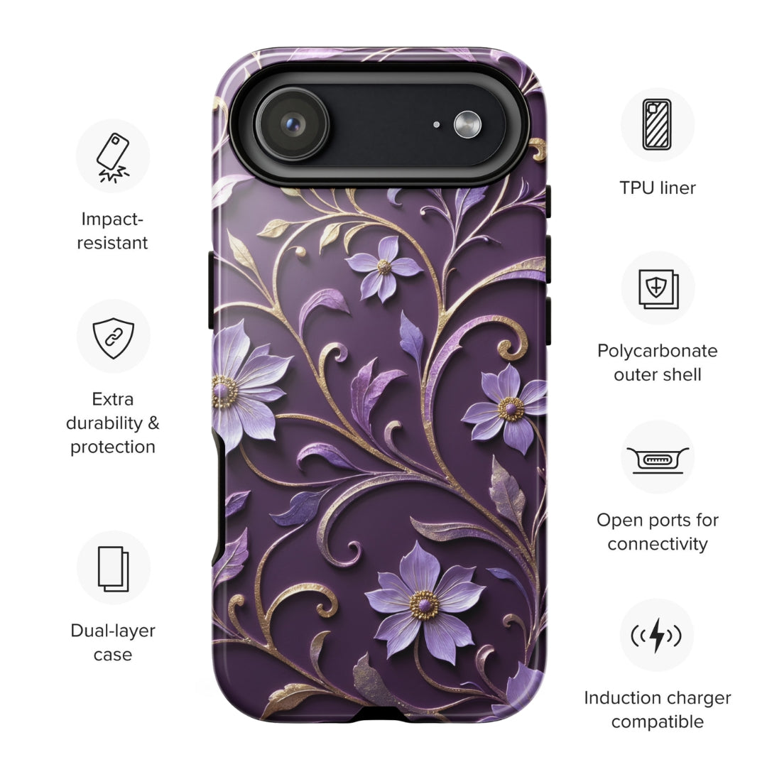 Royal Violet Filigree Tough Case for iPhone 17 Air