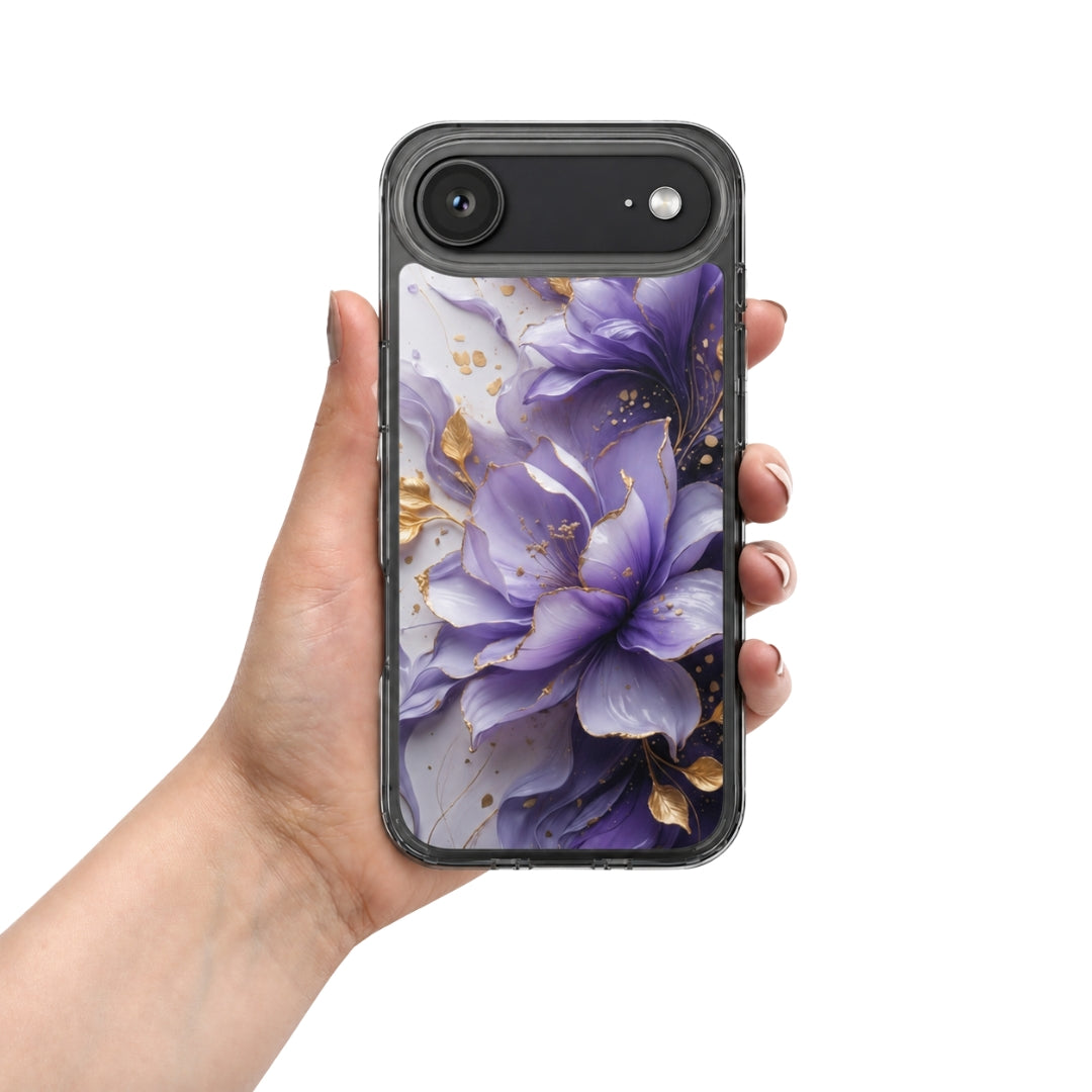 Royal Violet Bloom Clear Case for iPhone 17 Air