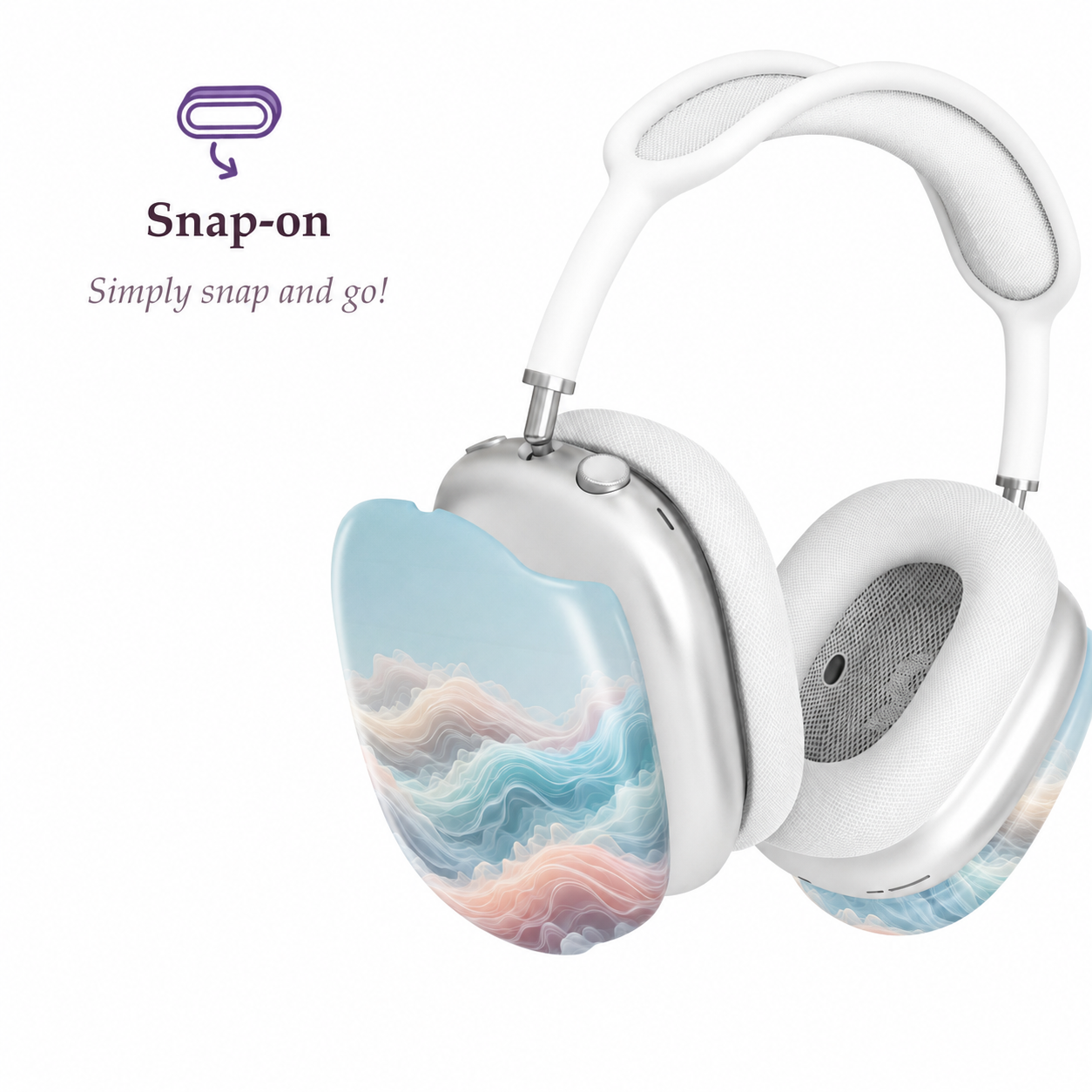 Ocean Mist Wave AirPods Max Case – Protective Snap-on Cover