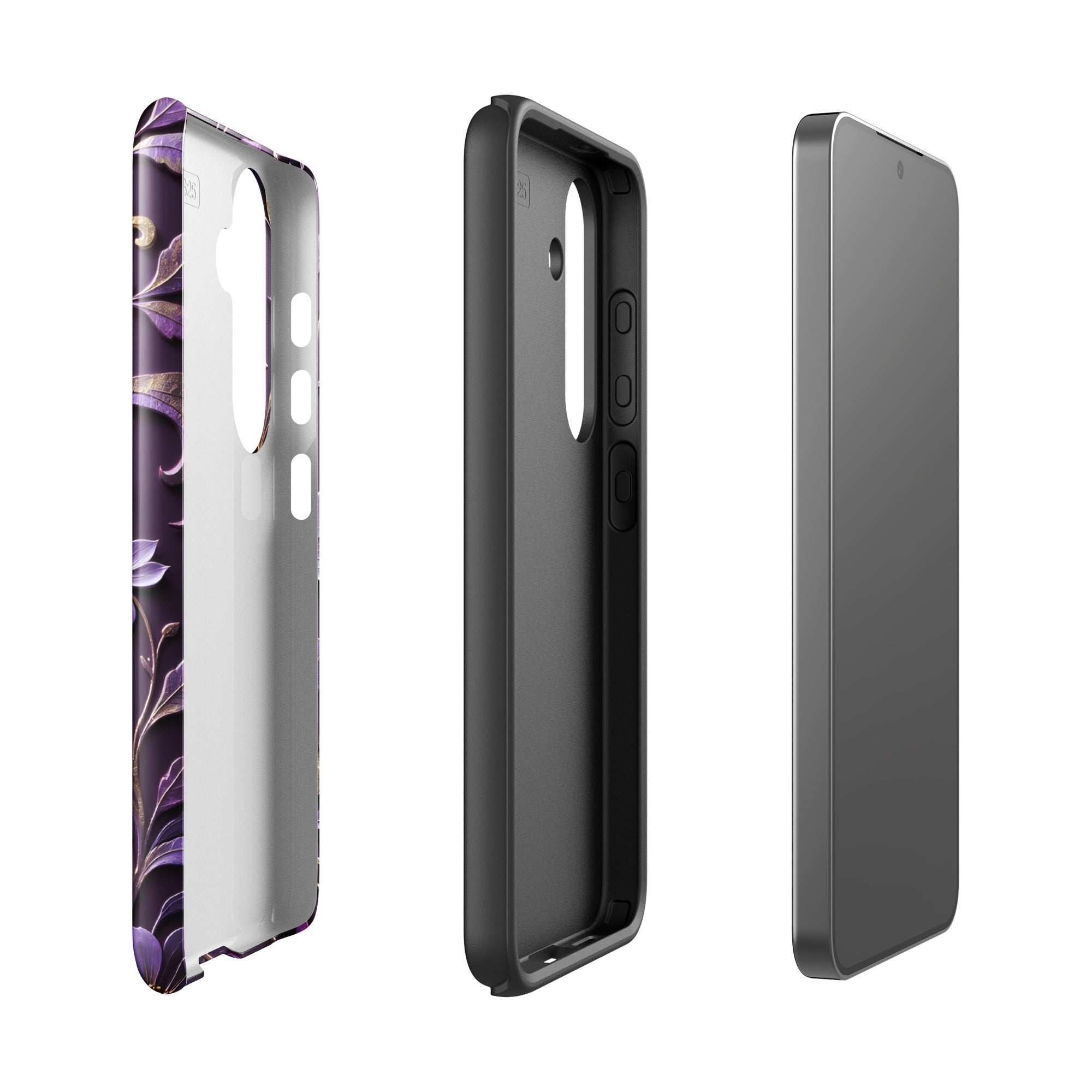 Royal Violet Filigree Tough Case for Samsung Galaxy S26 Plus – Dual Layer Protective Phone Case (Glossy or Matte)