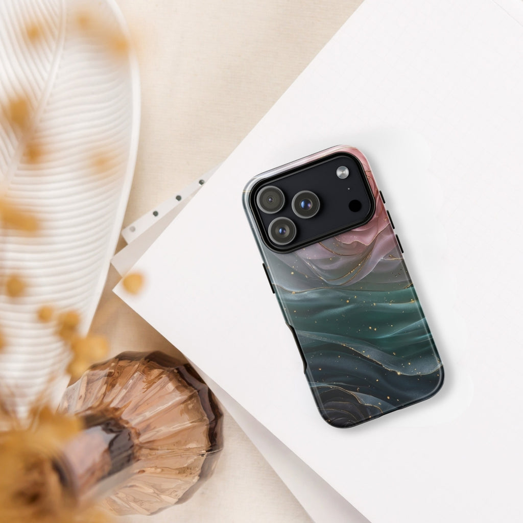 Elegant Rose Marble Tough Case for iPhone 17 Pro