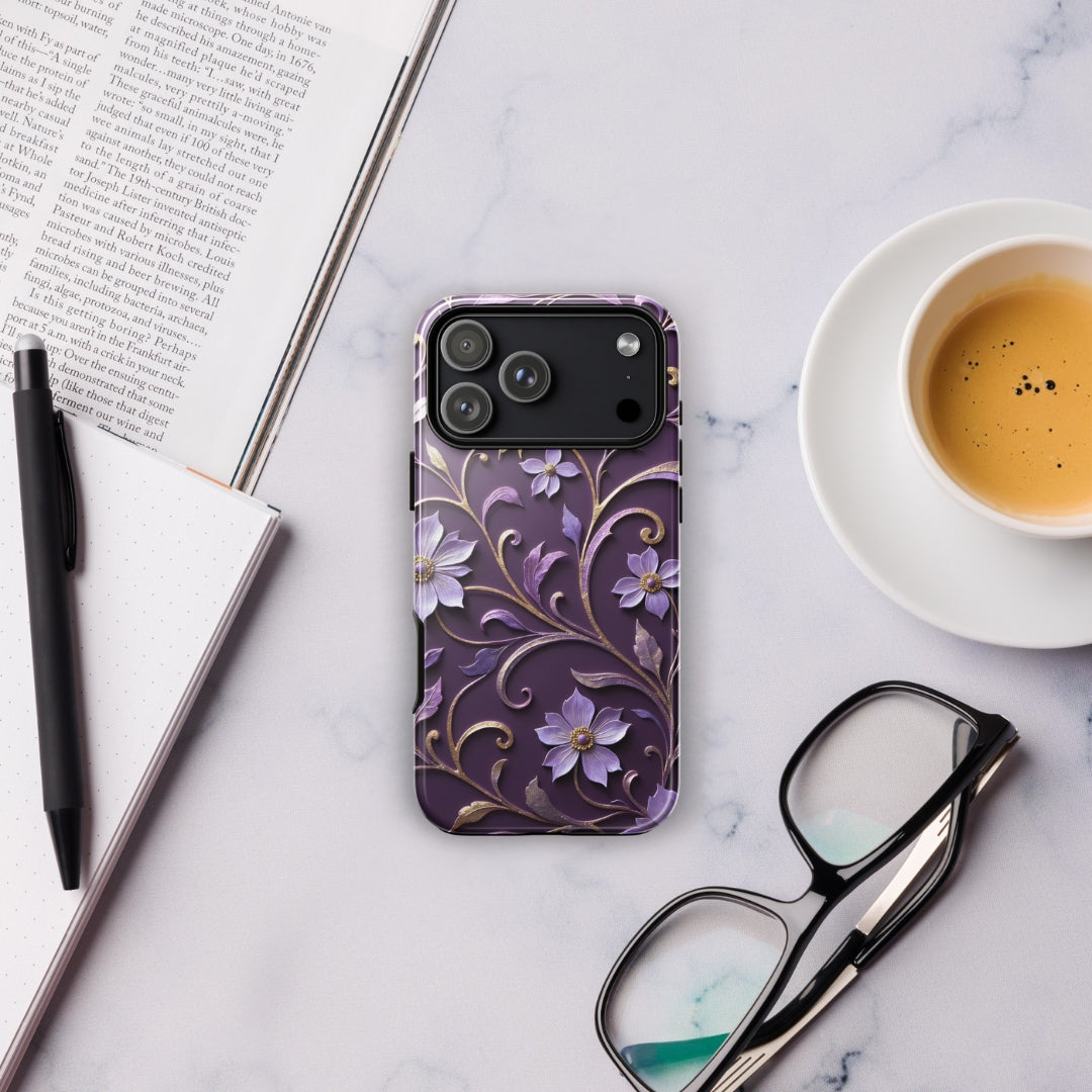 Royal Violet Filigree Tough Case for iPhone 17 Pro Max