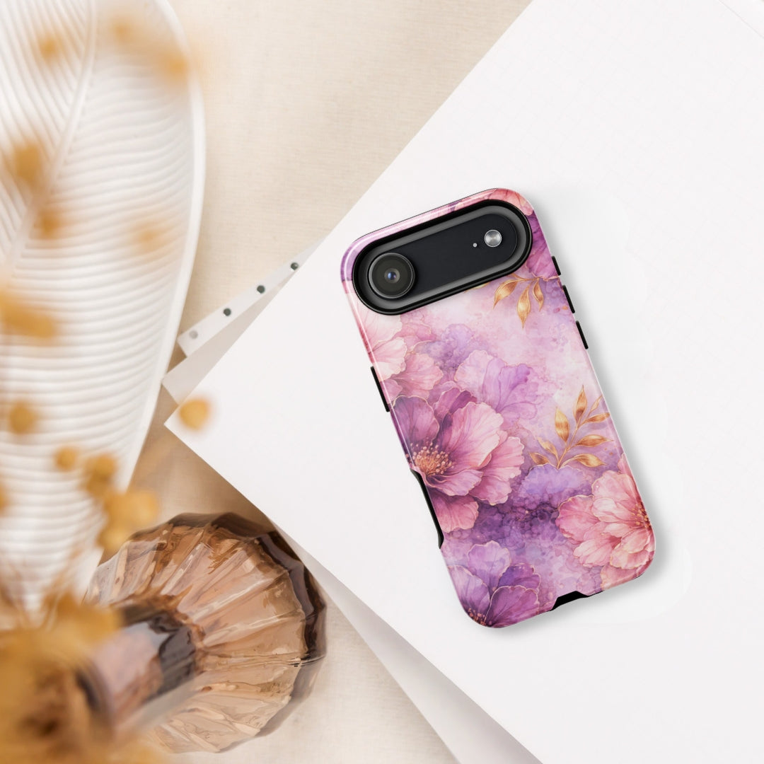 Pink Watercolor Floral Tough Case for iPhone 17 Air