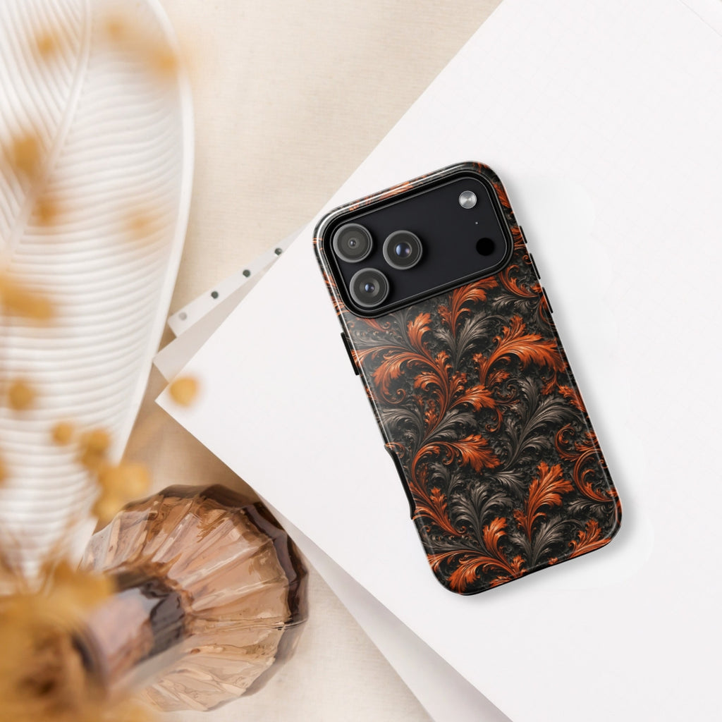 Burnt Orange Filigree Tough Case for iPhone 17 Pro Max