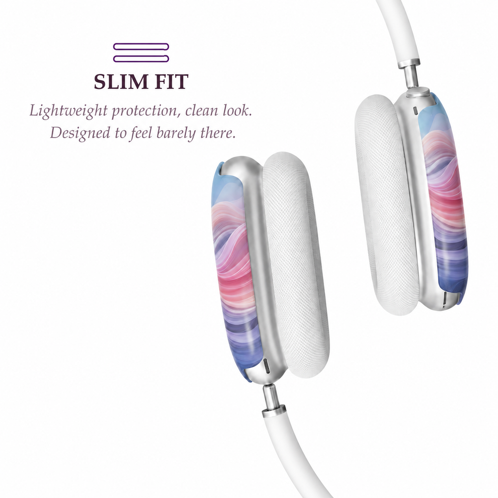 Blush Aurora Wave AirPods Max Case – Protective Snap-on Cover