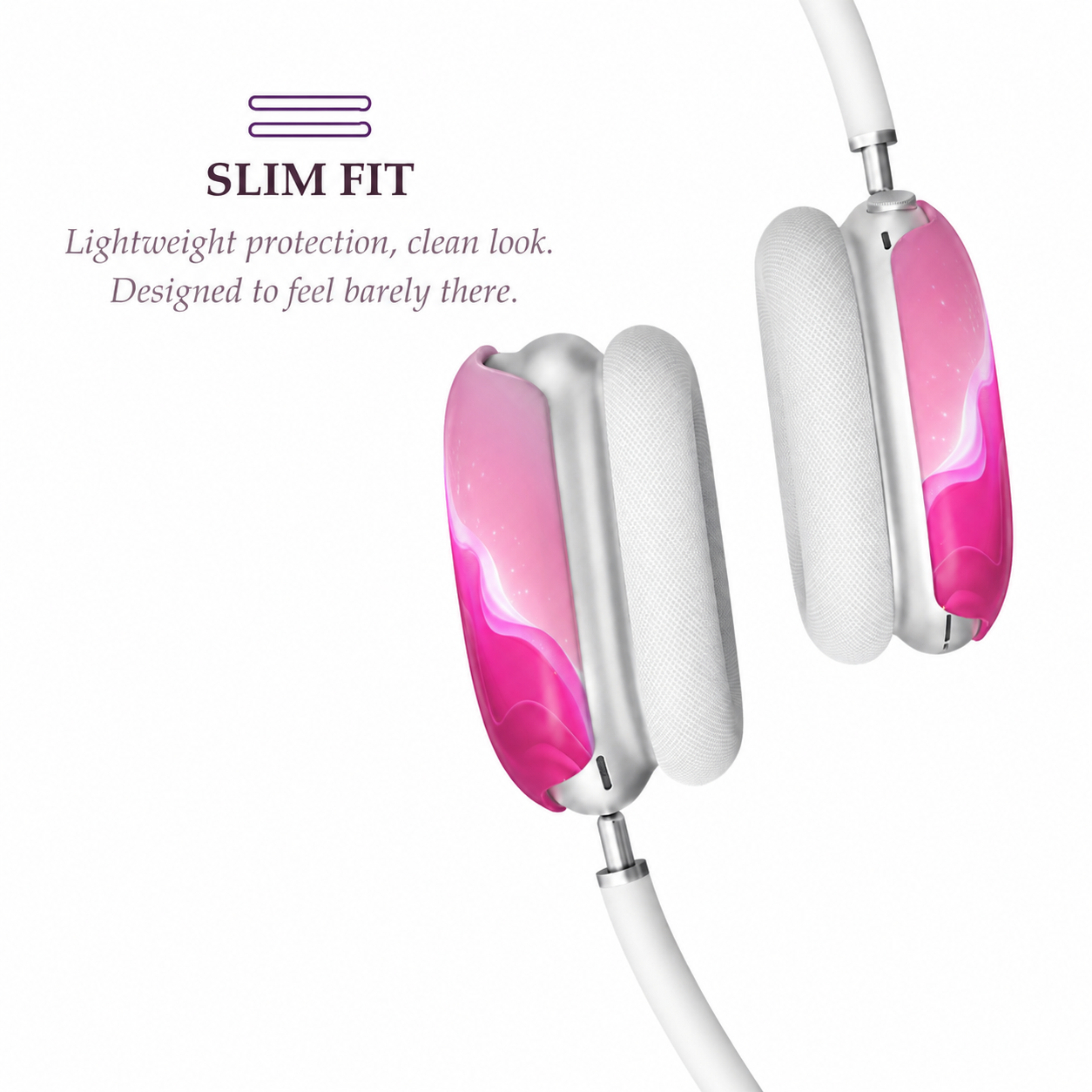 Pink Flow AirPods Max Case – Protective Snap-on Cover