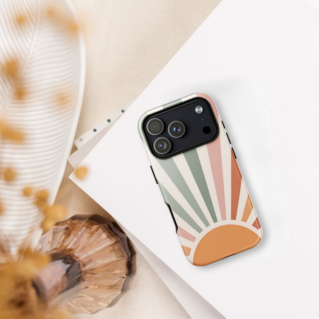 Retro Sunrise Tough Case for iPhone 17 Pro Max