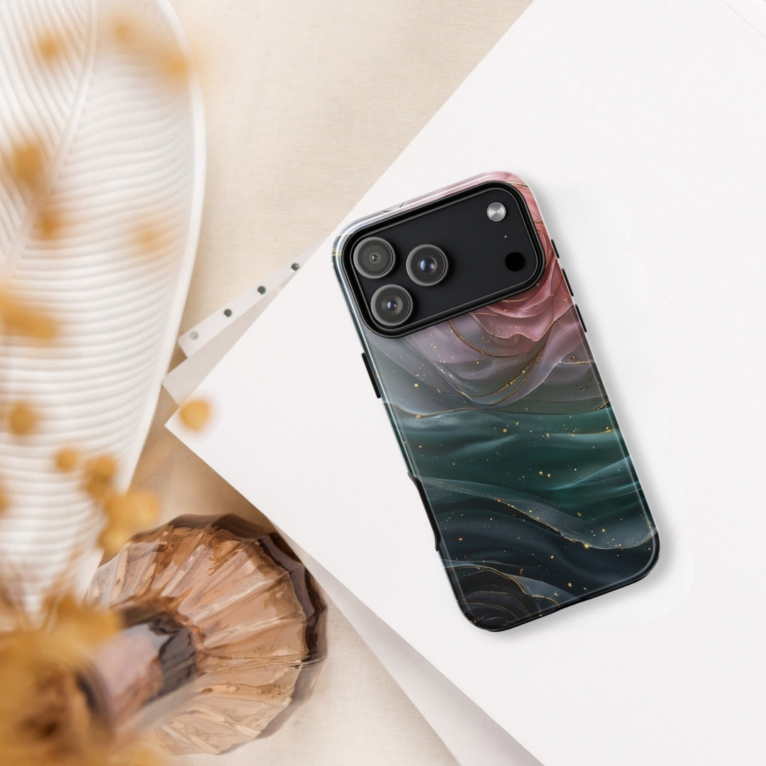 Elegant Rose Marble Tough Case for iPhone 17 Pro Max