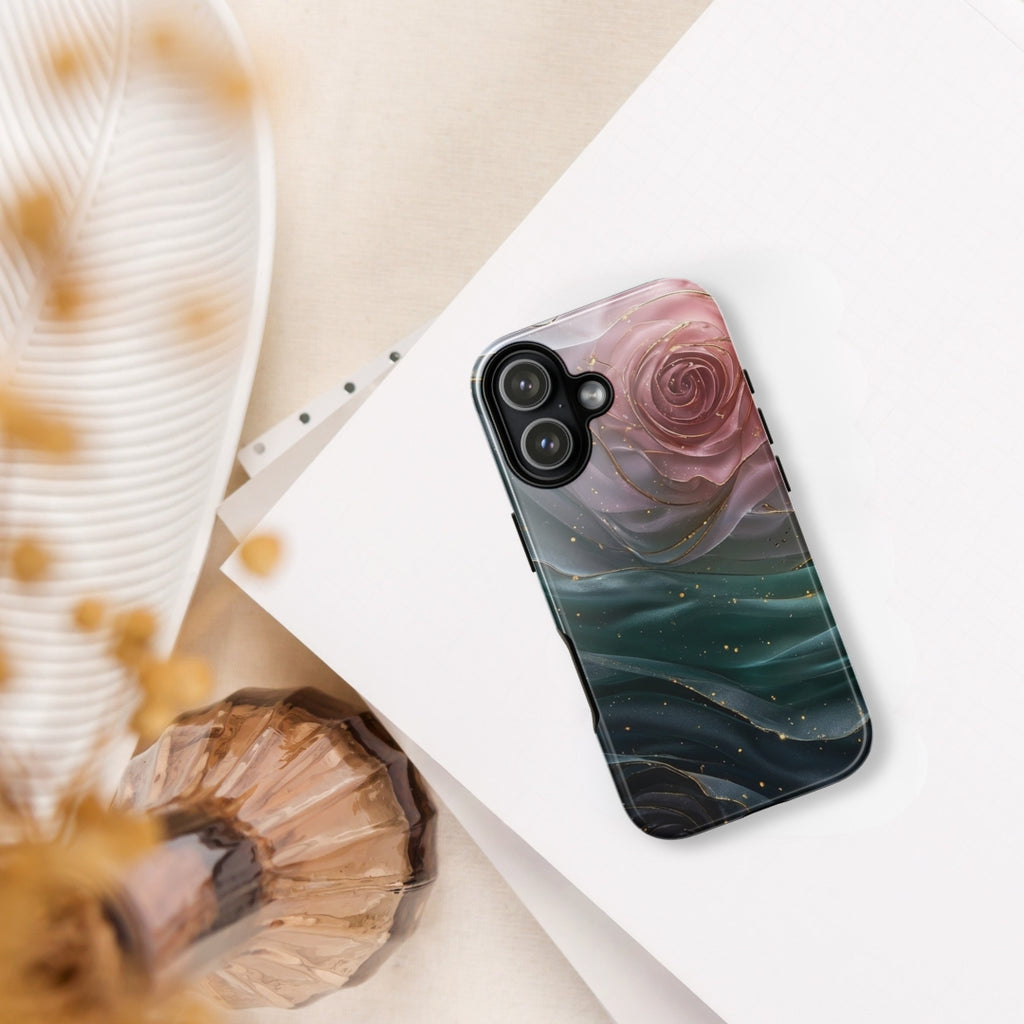 Elegant Rose Marble Tough Case for iPhone 17