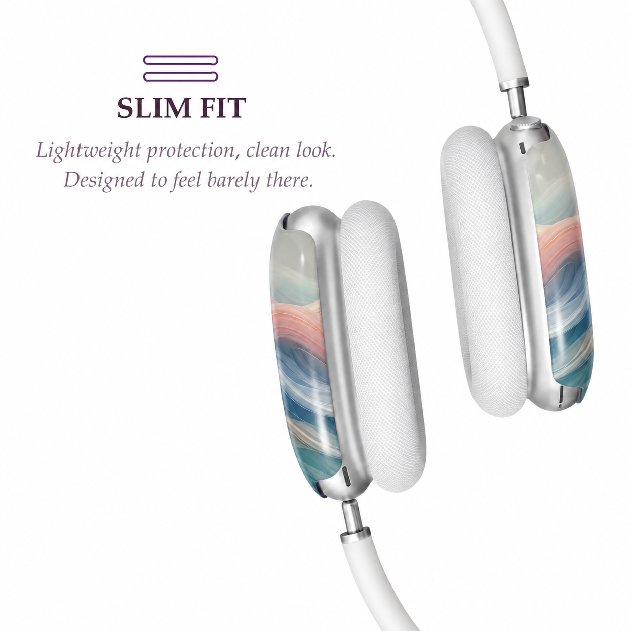 Soft Horizon Wave AirPods Max Case – Protective Snap-on Cover