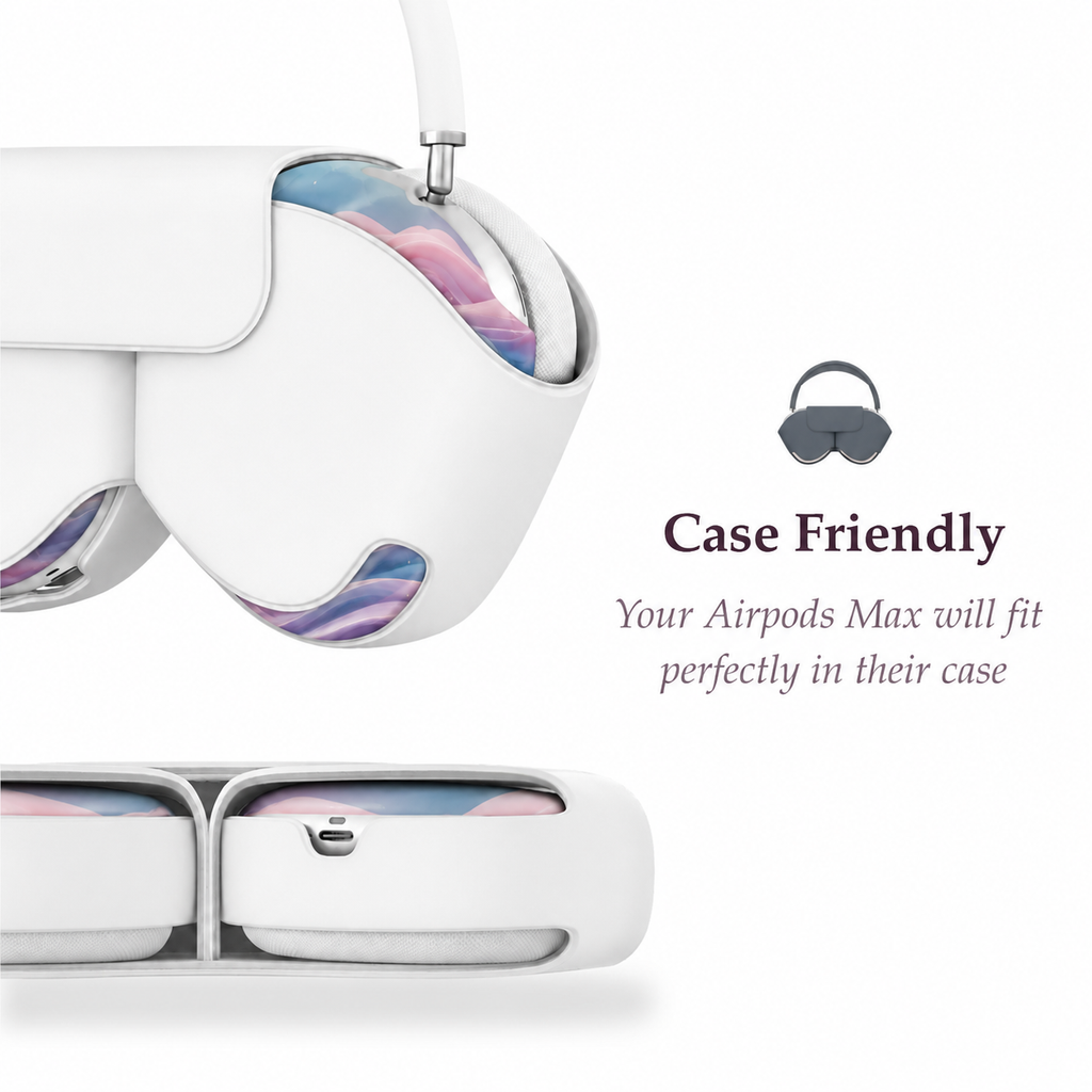 Pastel Dream Wave AirPods Max Case – Protective Snap-on Cover