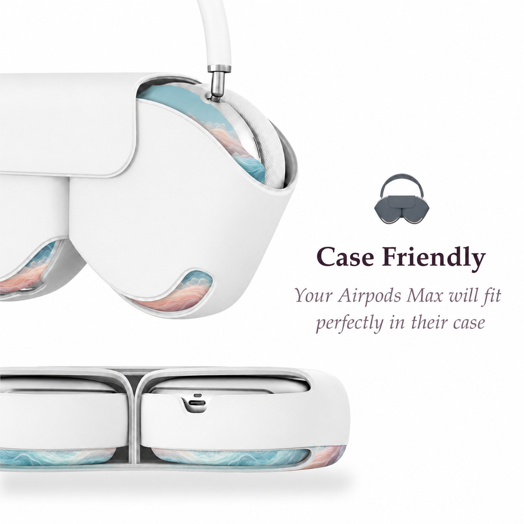 Ocean Mist Wave AirPods Max Case – Protective Snap-on Cover