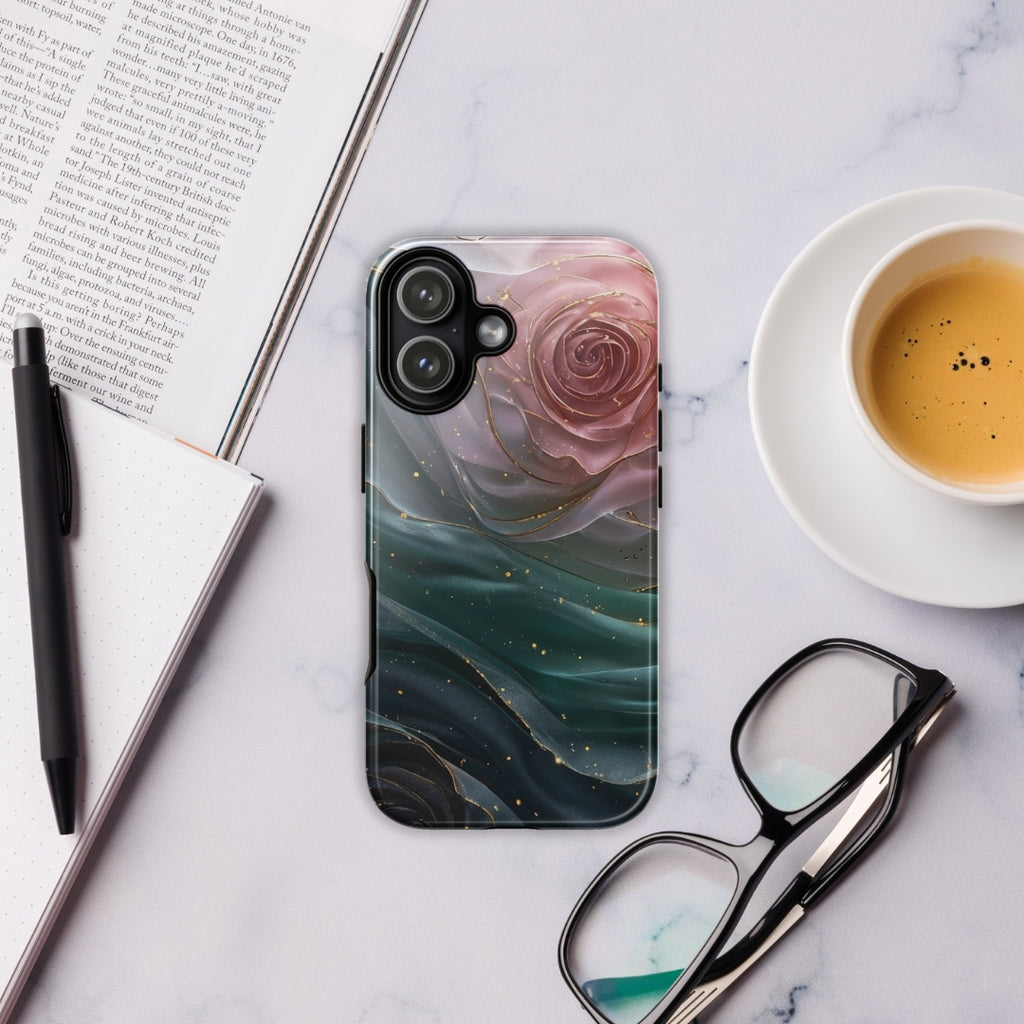 Elegant Rose Marble Tough Case for iPhone 17