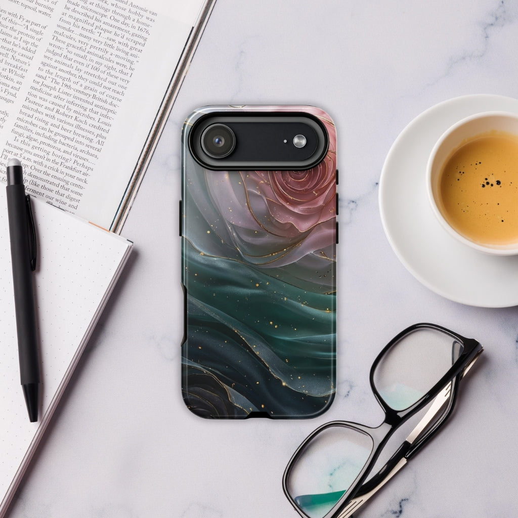 Elegant Rose Marble Tough Case for iPhone 17 Air