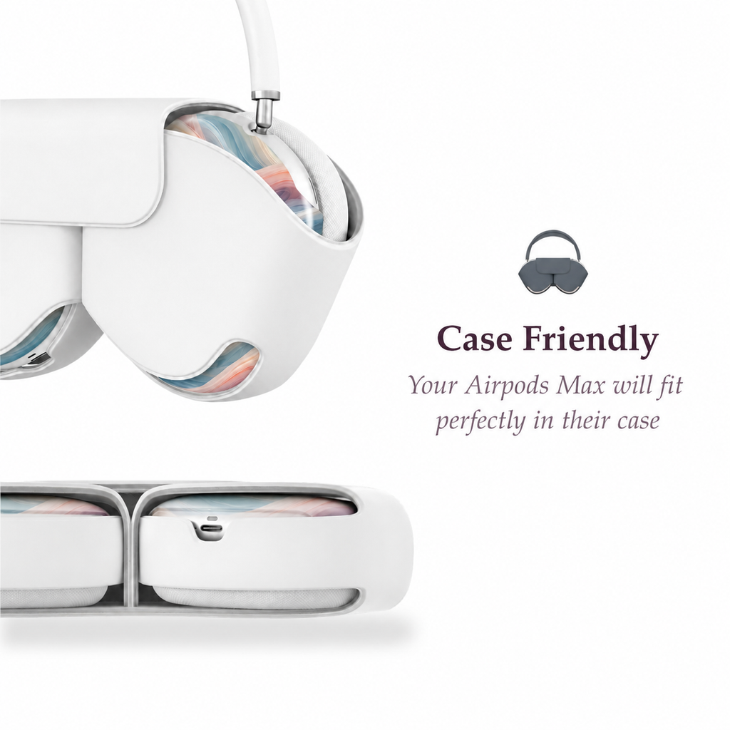 Soft Horizon Wave AirPods Max Case – Protective Snap-on Cover