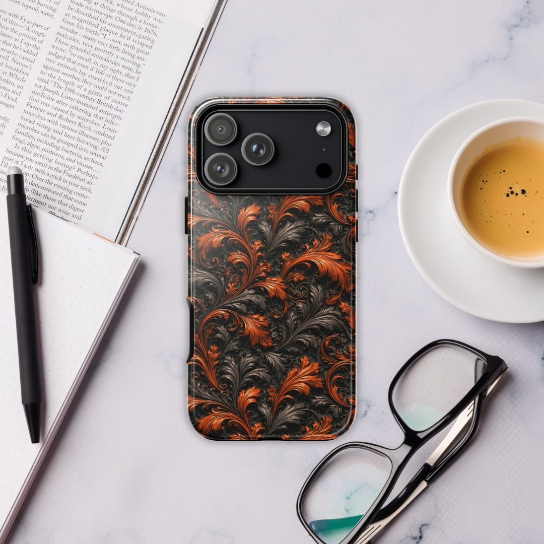 Burnt Orange Filigree Tough Case for iPhone 17 Pro Max