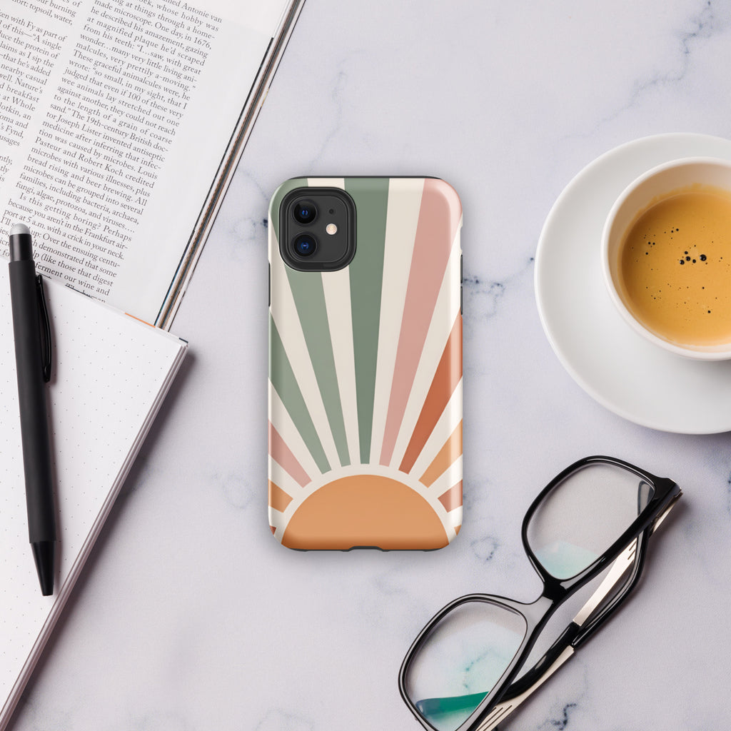 Retro Sunrise Tough Case for iPhone 11