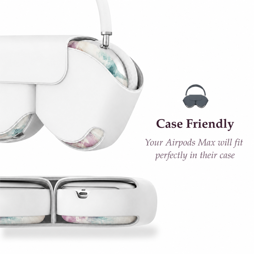 Soft Watercolor Blend AirPods Max Case – Protective Snap-on Cover